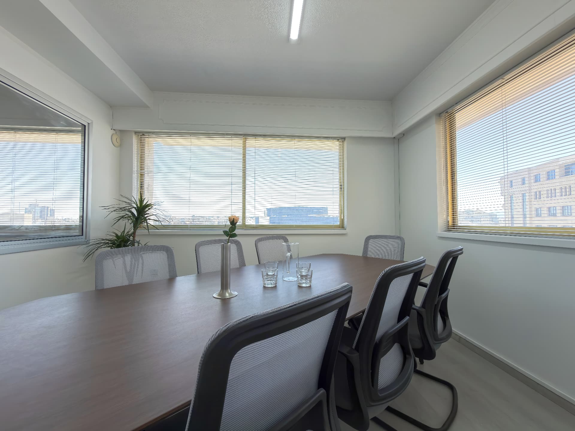 The Boardroom seating and city outlook
